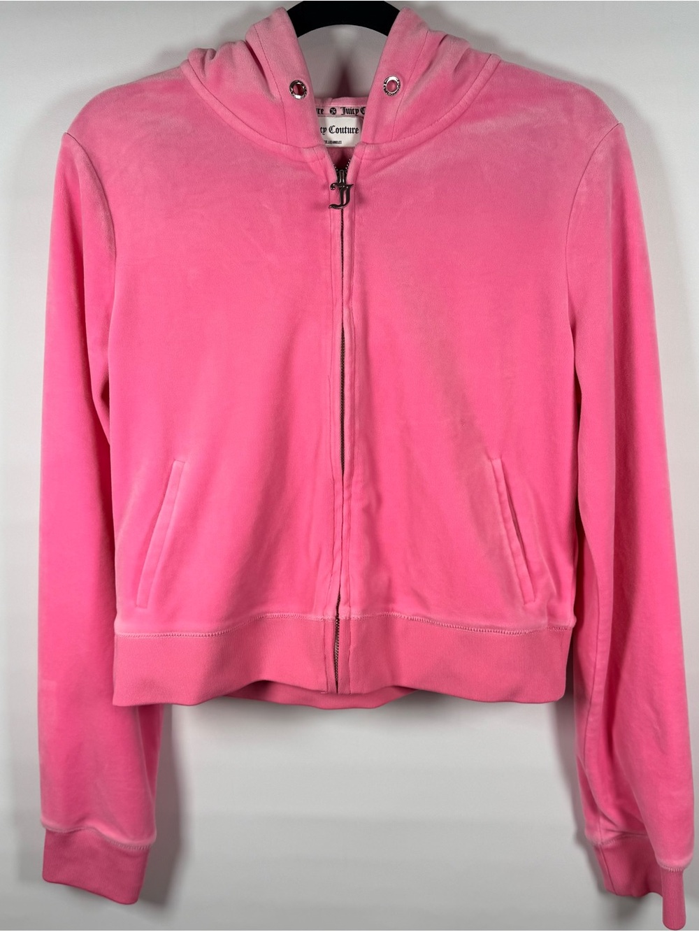 Juicy Couture Pink Velour Hoodie & Sweatpants Track Suit Rhinestone Y2K Size L - Picture 3 of 15